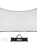 12x9 Foot Barricade Backstop Net For Baseball Softball Lacrosse Soccer Basketball And More Durable 5 Ply Knotless Netting