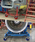 Ultra Tough Extra Thickened Galvanized Steel Six By Two Inch Caster Yoke 2500 Lbs Load Rating Swivel Fork Replacement on heavy equipment