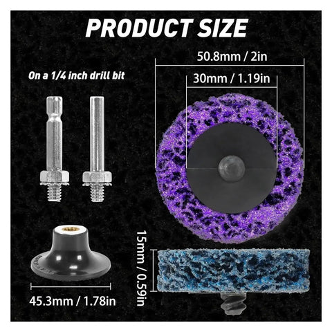 33 Pcs Polishing Grinding Disc Set size measurement for auto body sheet metal heavy duty abrasive wheels