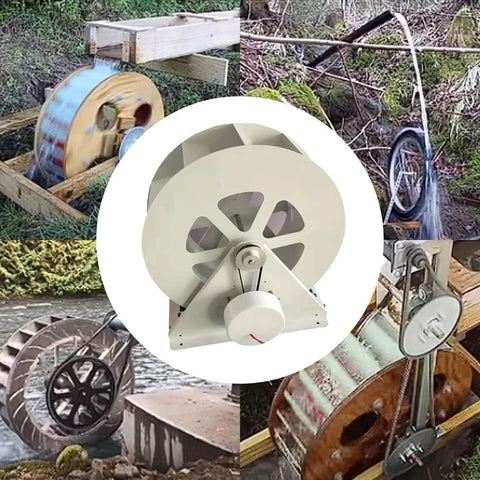 Rugged Outdoor Water Wheel Turbine Generator 100W Go To Ponds Streams Rivers And Canals Portable Hydroelectric Power Kit