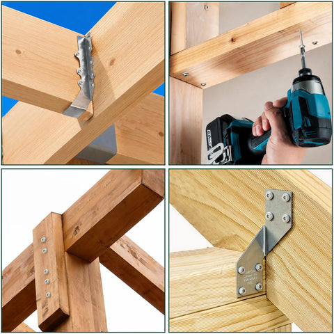 Ridiculously Tough Heavy Duty Joist Hanger Screws For Wood Framing Structural Fasteners securing beams in wood construction.