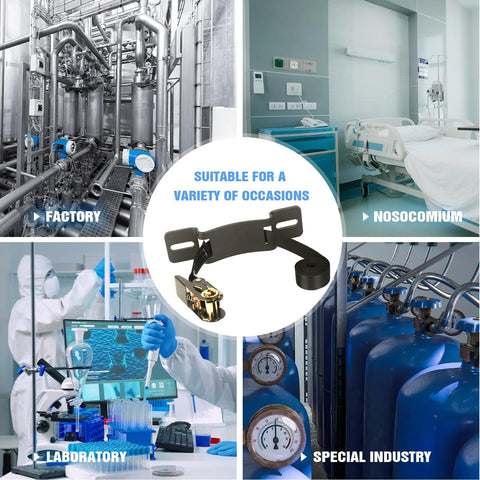 Propane Tank Holder And Wall Mounted Bracket Set with steel cylinder holder and ratchet straps for secure installation in various settings.