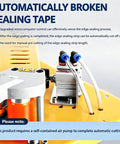 Heavy Duty Portable Edge Banding Machine With Automatic Tape Cutting For Straight And Curved Woodworking Projects showcasing micro computer control and cutting mechanism.