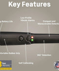Metal Detector With 360 Degree Detection, Four Inch Sensor, Ultra Sensitive To Ferrous And Non Ferrous Metals, Built In LED Flashlight