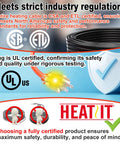 Water Pipe Heat Tape For Metal And Plastic Pipes, No Fuss Install, Prevent Freezing With Self Regulating Heat Trace Cable, CSA And ETL Certified