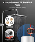 Diagram showing Instant Hot Water Recirculating Pump System, 10 GPM Flow, 3-Speed Control, and threaded adapter details