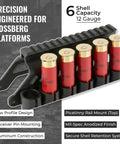 Side Saddle Shotgun Shell Holder V2 with 6-Shell Capacity for Mossberg 500 590 Shockwave Maverick 88, aluminum mount shown