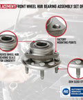 Front Or Rear Wheel Hub Bearing Assembly Set Of 2 For Buick Cadillac Chevrolet GMC Vehicles Fits Lacrosse CTS Equinox Impala