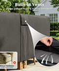 Heavy Duty Outdoor Furniture Cover Tough As Nails 113 Inch By 76 Inch By 28 Inch Waterproof 900D with built-in vents
