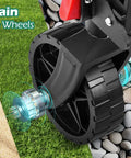 Grab And Go Foldable Camp Wagon With Wheels Heavy Duty Cart Holds 220 Lb And 100L Capacity close-up of all-terrain wheels