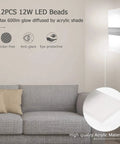 No-Fuss Set of Two Modern Wall Sconces with Stepless Dimming and Three Color Temperature Adjustable LED in living room display.