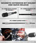 Close-up of 260-Piece Do It All Magnetic Security Bit Set With Ratchet Wrench Nut Drivers Extensions And Bit Holder