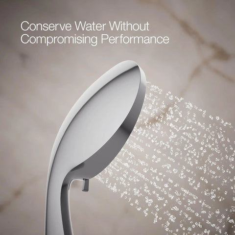 Forte Multifunction Handheld Shower Head With Three Spray Settings for Full Coverage, 1.75 GPM, Polished Chrome, Side View