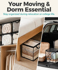 Ultra Clear Storage Bags 2 Pack 17.7 Inches for shoes and tools. Waterproof PVC vinyl with side handles in a dorm setting.