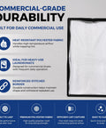 Heavy Duty Commercial Dryer Lint Screen Replacement With Frameless Mesh Filter For Industrial Laundromats Built For The Grind Pack Of Five, showing polyester fabric and stitched border.