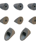 Beefed Up Bicycle Stem Wedge Nut Replacement Adapters Set, M8 Thread, Fits 22.2mm And 25.4mm Riser, Chrome Steel Finish