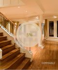 Trimless 2 Inch Gimbal Round LED Downlight Luminaire White Finish Dimmable 8W 65W Equivalent 600 Lumens CRI 90+