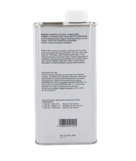 CHF 202 Synthetic Hydraulic Fluid For Auto Hydraulic Systems, 1 Liter, Long-Life High-Performance Formula For Power Steering And Level Control Systems, Ideal For Modern Vehicle Hydraulics, Smooth Operation And Reliable Lubrication
