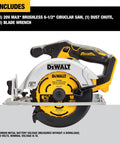 Brushless 20V Max Cordless Circular Saw With 6-1/2-Inch Blade, Lightweight Workhorse, Tool Only, side view
