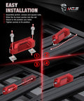 Built Tough T Track Tie Down Anchors For Truck Bed Rails And Tonneau Covers Rock Solid T Slot Cleats installation guide with red aluminum cleats.