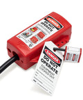 Go To Universal Lockout Device For Forklift, Gas Cylinder, And Electrical Plugs Recycled Plastic OSHA 1910.147 Compliant, Red, USA Made