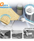 Beige 6 Ft Triangle Sun Shade Sail For Patio Pergola Backyard Deck Carport UV Blocking Permeable HDPE Knit Fabric Shade Canopy