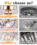Comparison of Semi Flush Mount Crystal Chandelier Gold Finish Ceiling Light Fixture components and features