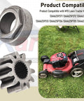Steering Pinion Gear And Bushing Kit For MTD Lawn Tractors, Eleven Tooth Pinion With Splines, Bushings, MTD compatible models
