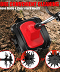 Cordless Tiller Cultivator With 360 RPM 9 Inch Wide Electric Garden Tiller And 8000mAh Battery Powered Mini Cultivator in soil