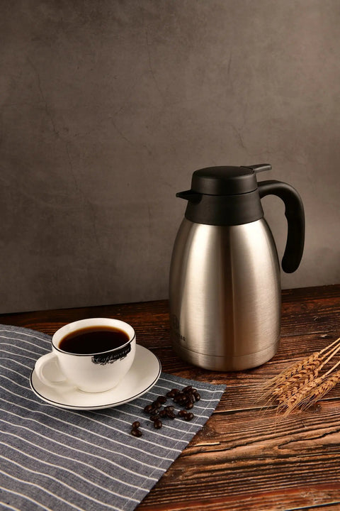 Stainless Steel Triple Layer Vacuum Insulated Carafe Dispenser Keeps Coffee Tea And Water Piping Hot Up To 12 Hours And Extra Cold Up To 24 Hours