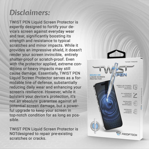 Brush On Liquid Glass Screen Protector That Gives Your Phone Tablet Smartwatch A Nano Shield For Up To 10 Devices Scratch Resistant Crack Resistant Easy Coating Ultra Clear Long Lasting Protection Across All Screens packaging with product details.