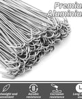 200 Pcs 10.5 Inch 9 Gauge Chain Link Fence Wire Ties Heavy Duty Aluminum Clips Hook For Chain Link Fence Posts Rails And Dog Kennel Repair Bulk Pack For Big Projects close-up view