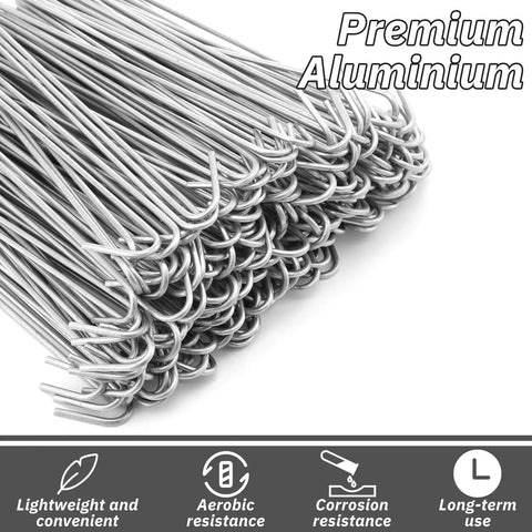 200 Pcs 10.5 Inch 9 Gauge Chain Link Fence Wire Ties Heavy Duty Aluminum Clips Hook For Chain Link Fence Posts Rails And Dog Kennel Repair Bulk Pack For Big Projects close-up view