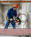 Heavy-Duty 16 Inch Electric Concrete Ring Saw With 9500W Toroidal Motor for wet cutting through walls, 11.8 inch deep cut.