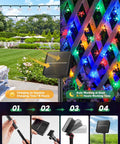 60 LED Cherry Blossom Solar String Lights Outdoor Waterproof Fairy Lights For Garden Yard Fence Patio Christmas Tree