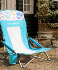 Low Seat High Back Beach Chair With Mesh Back Folding Design Lightweight Grab And Go Outdoor Camping Chair