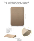 Premium Quality Fabric Iron On Patches Kit With Ultra Strong Glue, 12 Patches In Shades Of Brown Beige And Khaki, 3x4.25 inches detail