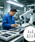 Technician using Heavy Hitter 1200 Pcs Mini Screw Assortment Kit Includes M1 Through M1.7 Stainless Steel Self Tapping Micro Screws for assembly.