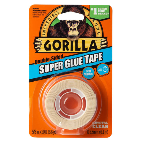 Heavy Duty Double Sided Glue Tape For Quick Fixes And Permanent Bonding, Multi Purpose Clear Tape Five Eighths Inch By Twenty Feet