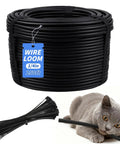 Heavy Duty Split Wire Loom Tubing, One Quarter Inch Wire Protector Conduit, 250 Foot Length for Automotive Marine RV Electrical Cables