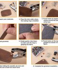 Step-by-step guide using 60 Sets Metal Grommets Kit With 3mm Round Eyelets And Washers In 12 Colors for crafting projects.