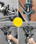 Heavy Duty Electric Hydraulic Rebar Cutter And Bender, 1000W Portable NRB-32SE Rebar Straightener with steel bars