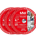 Four Point Five Inch Diamond Blade For Angle Grinder Cutting Concrete Tile Marble Granite And Glass, 3-piece heavy duty cutting disc set.