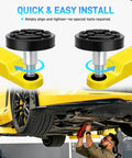 Heavy Duty 4 Pack Two Post Car Lift Pads Compatible With 35mm Shaft Screw Up Adjustable Lift Arm Grips for easy install