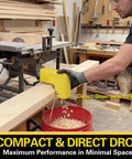 Dust Extraction Adapter For Table Saws 2.05 Inch Fit Snaps On 52mm Dust Ports And 2 Inch Vacuum Hoses Compatible With Dewalt Ryobi Craftsman And Skil Saws Snap On Sawdust Collector Accessory on a table saw