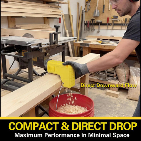 Dust Extraction Adapter For Table Saws 2.05 Inch Fit Snaps On 52mm Dust Ports And 2 Inch Vacuum Hoses Compatible With Dewalt Ryobi Craftsman And Skil Saws Snap On Sawdust Collector Accessory on a table saw