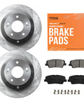 Rear Brake Kit With Carbon Ceramic Rotors For 2010 To 2018 Hyundai Santa Fe Sport Santa Fe XL And 2011 To 2020 Kia Sorento OE