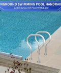Rock Solid Boat Dock Handrail Heavy Duty Safety Grab Bar For Marina Deck 24 Inch Marine Boarding Railing with smooth poolside installation