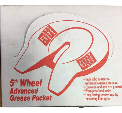 Fifth Wheel Grease Packets Ten Pack Heavy Duty Trailer Hitch Lube For Smooth Pivot And Kingpin box with product details visible