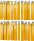 20-pack yellow 1/2-inch carbide-tipped lathe cutter tools with square shanks